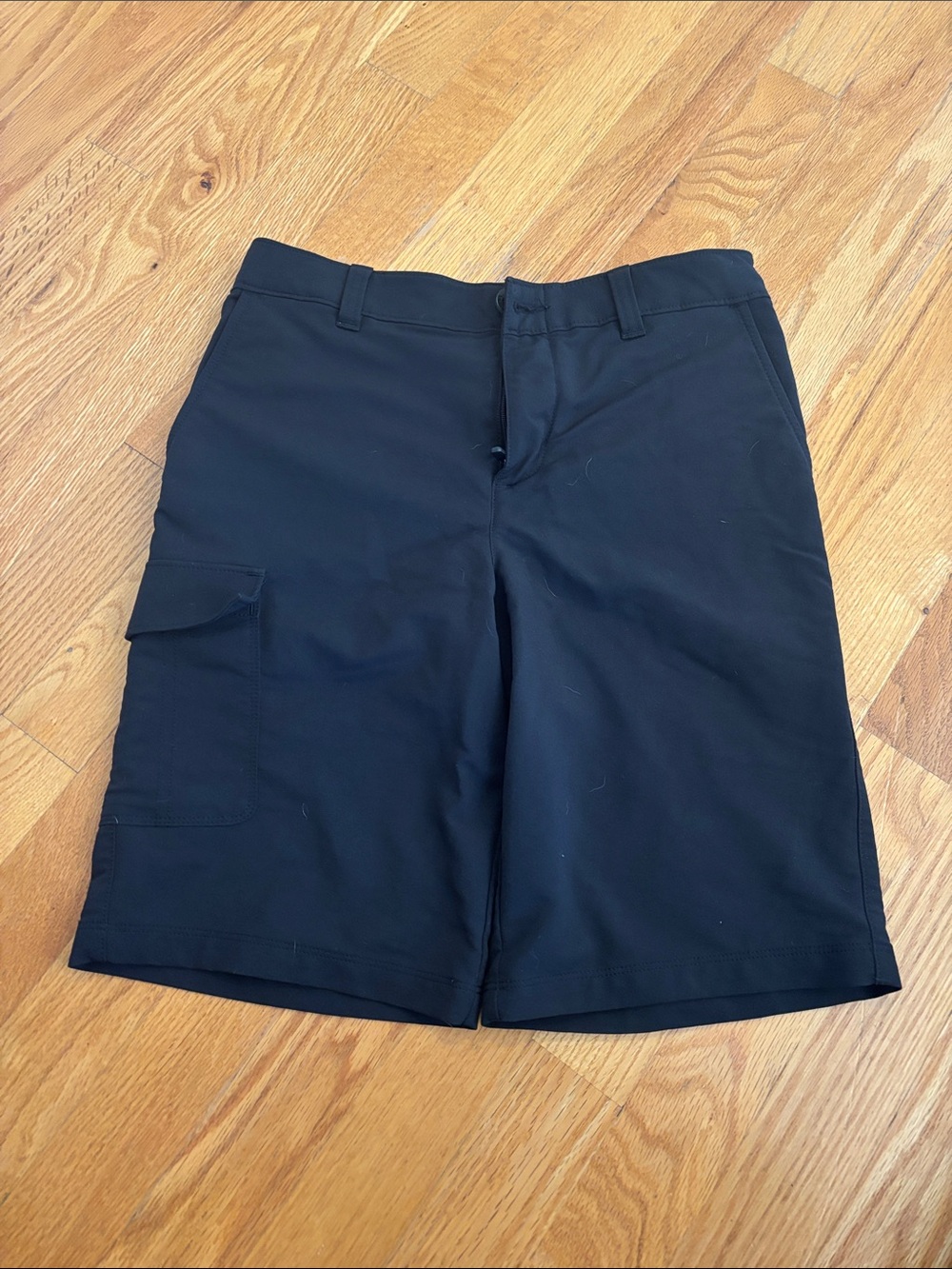 Boy's Black Cargo Golf Shorts (Size M)